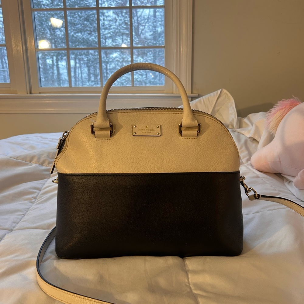 Kate Spade Two-Tone Navy and Cream Satchel